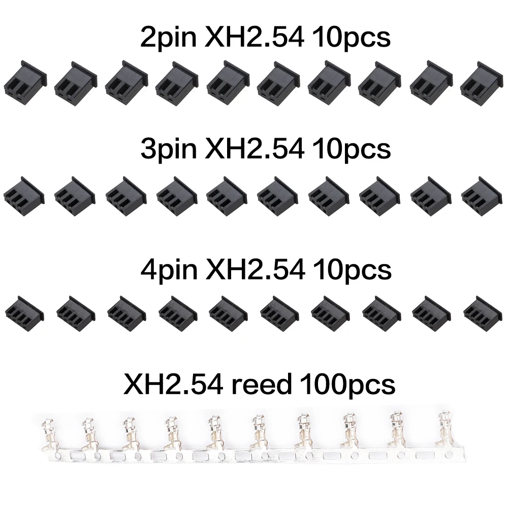 3DSWAY 3D Printer Parts XH2.54 Terminal Reed 2pin 3pin 4pin Interval 2.54mm White Black Capsule shell Metal Reed Accessories