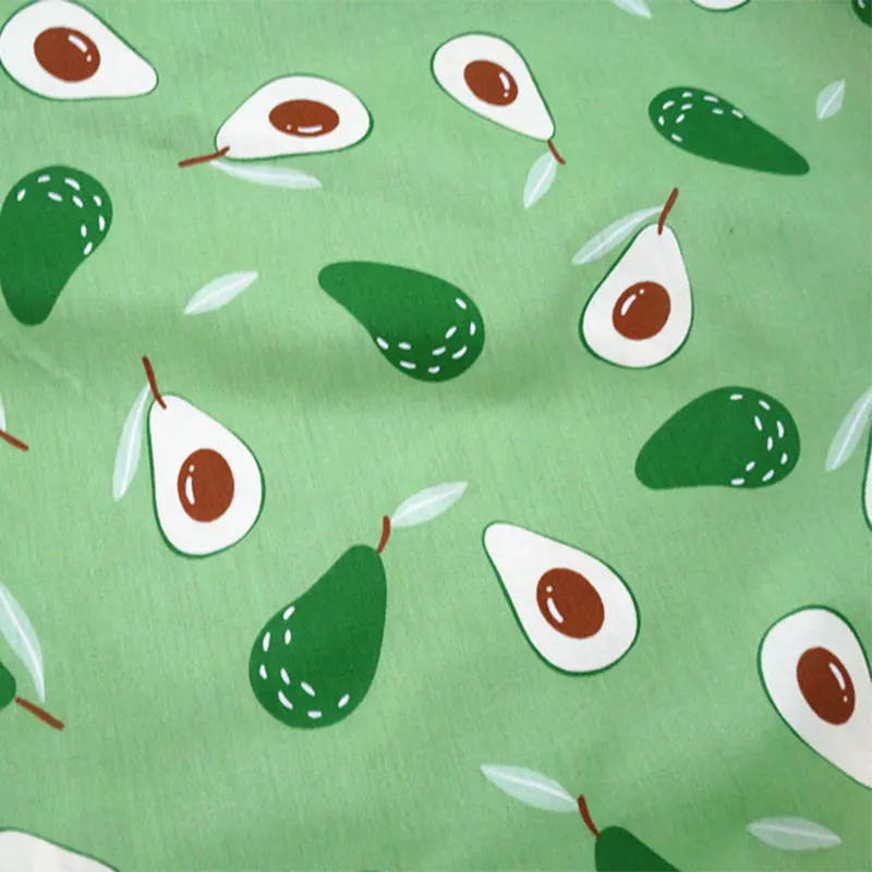 Meter Prints Quilting Fabric Cotton Twill Child Cotton Fabric Cloth Sewing DIY Handmade Printing Avocado Breathable Patchwork