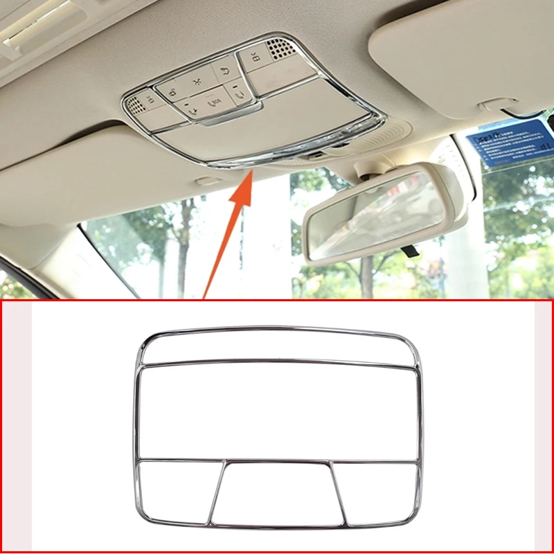 

For Mercedes Benz E-Class W213 GLC C Class W205 C180 C260 2015-2018 Car Front Reading Light Decorate Frame Trim Auto Accessories