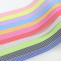 DHK 5/8'' 10yards Plaid Grid printed Fold Elastic FOE stretch ribbon hairbow headwear headband DIY OEM B2037