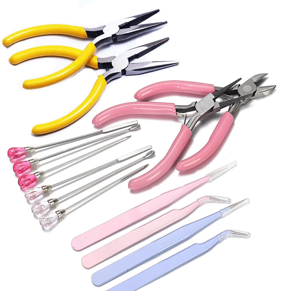 1pc DIY Jewelry Tool Pliers Tweezers for Jewelry Making UV Epoxy Resin Mold Metal Chain Wire Cutting Crimping Handmade Tools