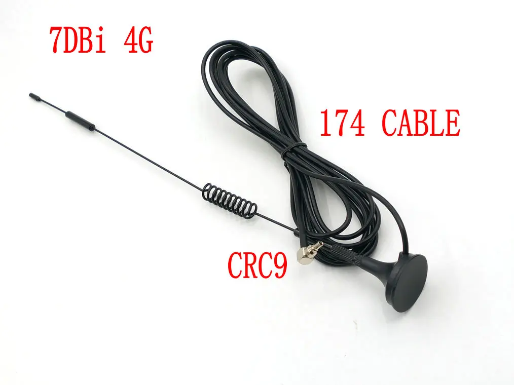 20pcs/100pcs connector 4G 3G GSM antenna 7dbi  high gain magnetic base with 3 meters cable CRC9/TS9 male