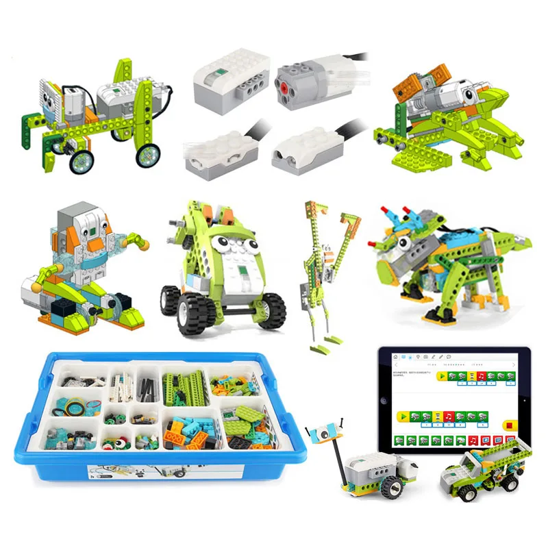 WeDo Robotics Construction Bulk Bricks Parts Building Blocks High-tech EV3 45300 Wedo 2.0 Educational DIY Toys