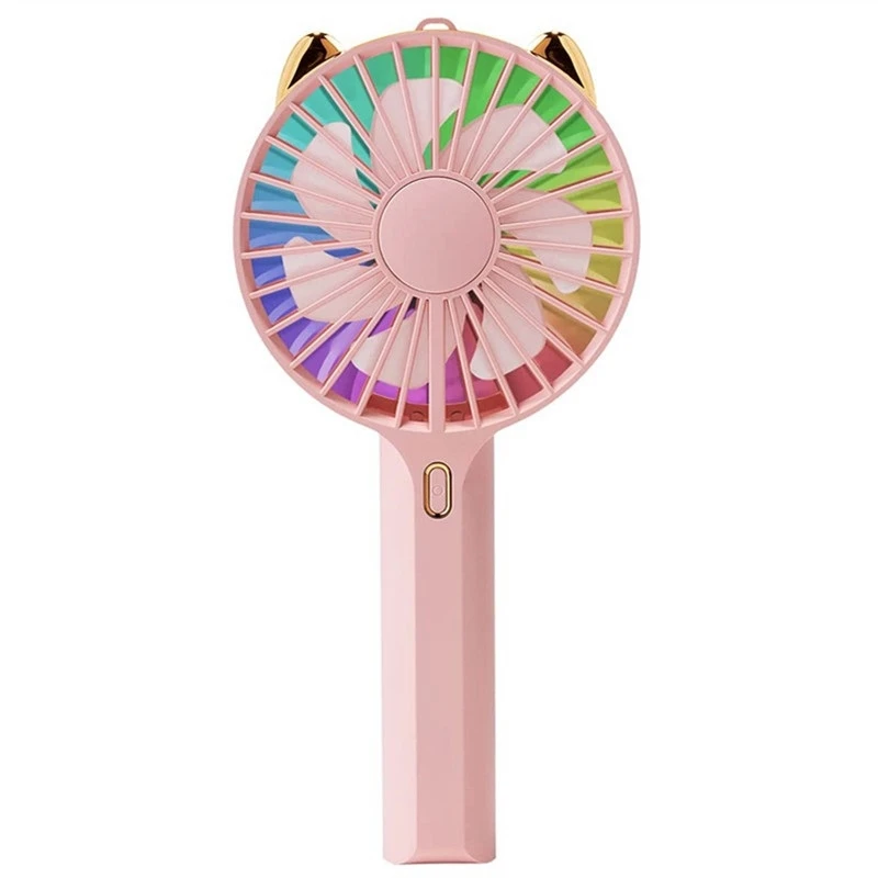 

Mini Fan Portable Small Fan 3 in 1 Handheld Fan with 7 Colors LED Night Lights 3 Adjustable Speeds for Kids Girls Women Outdoors