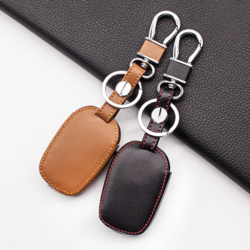 2 Button Car Leather Remote Key Fob Cover Case For Renault Kwid Traffic symbol For Dacia sandero Logan Duster 2016 2017 2018