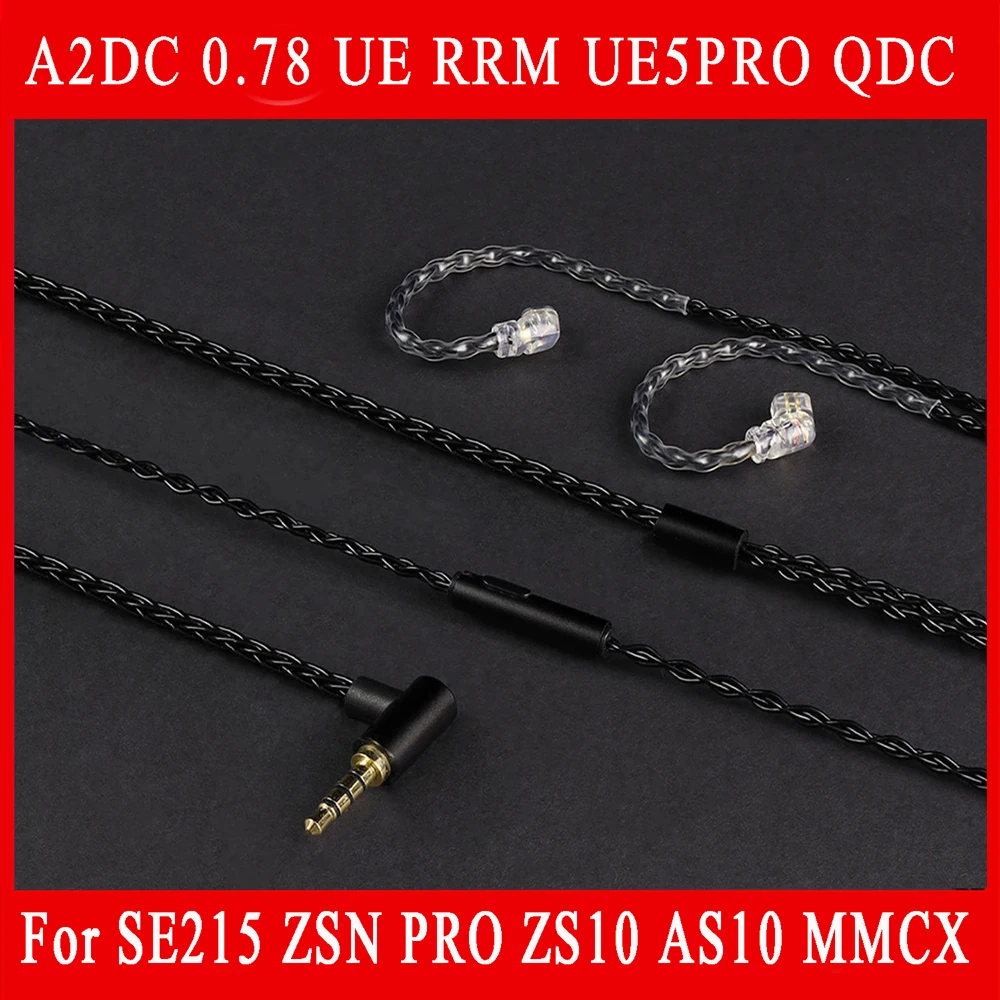 Mới Cho Shure Mmcx A2DC 0.78M KZ/TRN/QDC/ZSN/UE/CCA ZS10 PRO tai Nghe Nhét Tai Cáp 8N Có Mic Cáp Nâng Cấp Oxy-Miễn Phí Cáp Đồng