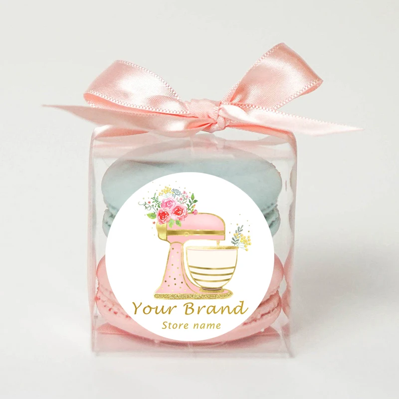 Custom Baking Stickers Customize Bakery Name Labels DIY Gift Box Decoration Sticke Wedding Birthday Party Baby Shower Decor