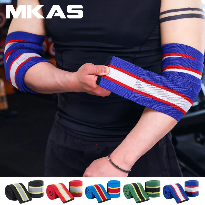 Gewichtheffen Verstelbare Bandage Elleboog Wraps Elastische Bandjes Brace Ondersteuning Protector Band Fitness Workout Bodybuilding Elleboog Pads