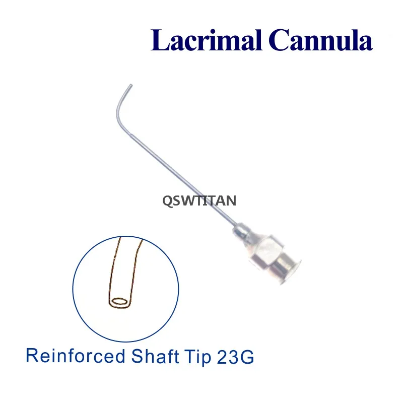 Cánula de inyección de aire Lacrimal, herramientas de cánula viscoelástica oftálmica, instrumento ocular oftálmico, 1 unidad