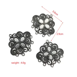 10pcs Charm Popular Hollow Shape Dream Catcher Various Rhombus Irregular Connectors DIY Handmade Necklace Buckle Accessories