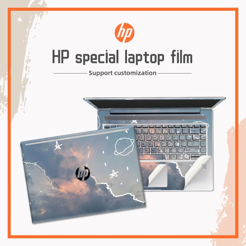 Tự Làm Nhiều Màu Sắc Nắp Lưng Sky Laptop Miếng Dán Da Phím Dán Đề Can Trang Trí Cho HP X360/14S Dk/14S Dq/15 Da/15 Bs