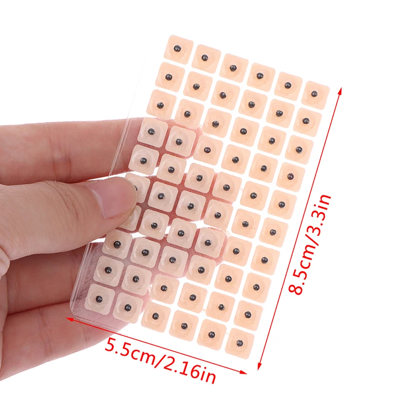 600pcs Disposable Press Needle Ear Seeds Acupuncture Vaccaria Plaster Bean Massagee Multi-Condition Ear Seed Acupressure Kit