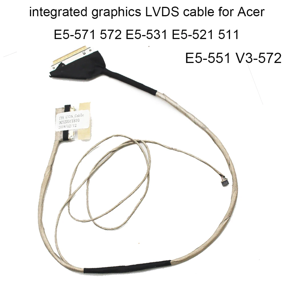 30pin Non-touch LVDS Flex Video Cable For Acer Aspire E5-571 572 E5-531 E5-511 E5-551 E5-521 V3-572 DC02001Y810 Computer Cables