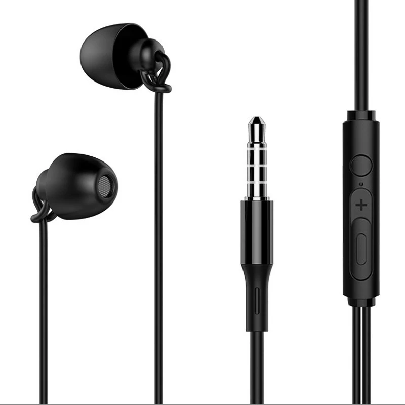 ASMR Oortelefoon Hifi Headset Ruisonderdrukkende Slapen Oordopjes Zachte Siliconen Headset TPE Draad Geen Oordruk Oordopjes Voor Xiaomi Huawei
