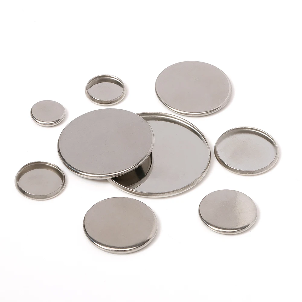 20pcs Stainless Steel Round Cabochon Settings Blank Tray Bezel Base Fit 6-30mm Cabochon Cameo For DIY Jewelry Making Accessories