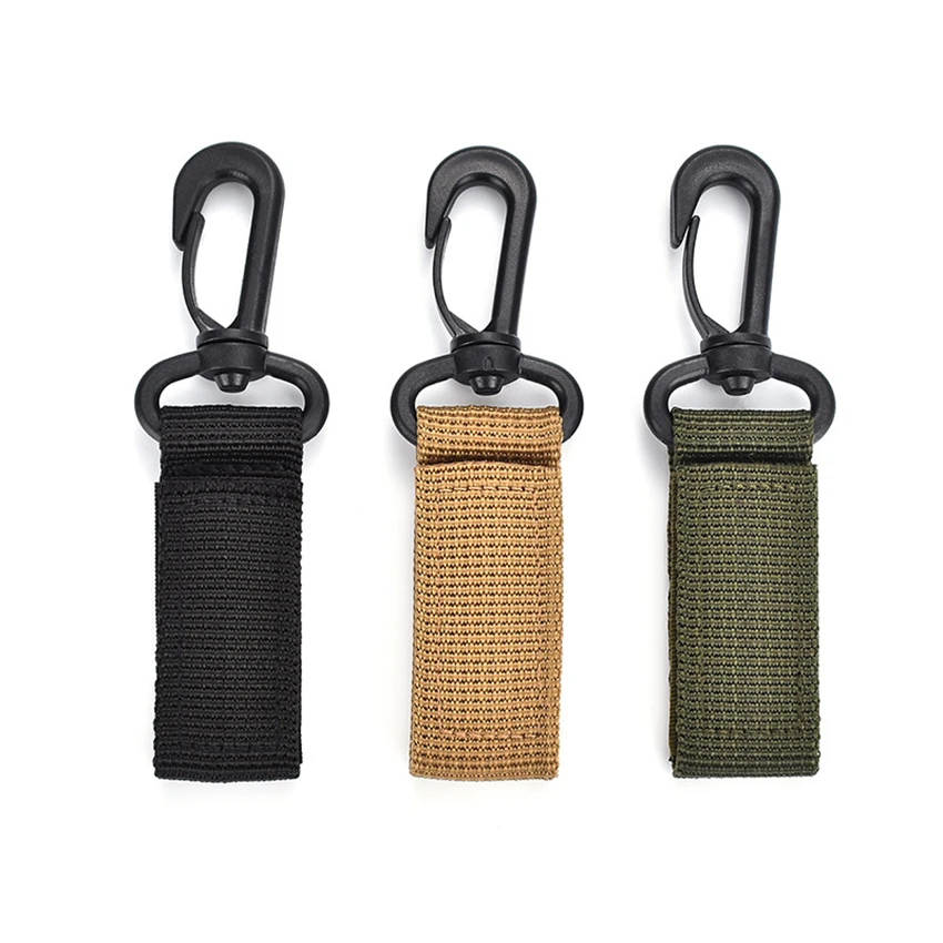 Carabiner Tactics Nylon Ribbon Key Hook MOLLE Webbing Hanging System Belt Climbing Hanging Multi-Function Key Buckle