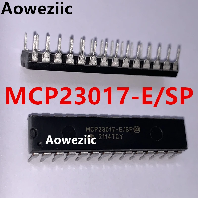 Aoweziic 2021+ MCP23017-E/SP MCP23017 DIP-28 Interface IC Controller I/O Extender Chip New Imported Original