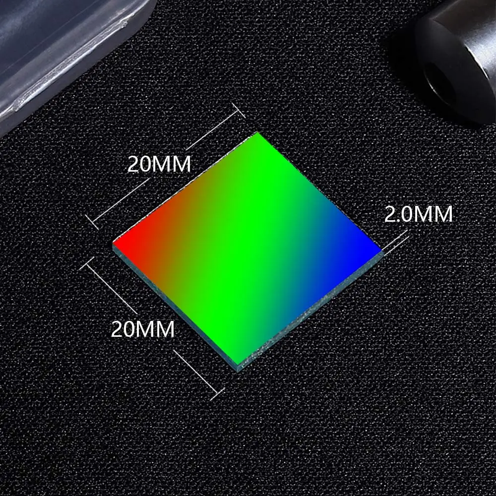 Holographic diffraction grating 1200 lines 1mm Glass engraving 20x20mm Ultra high precision optical instrument physical optics