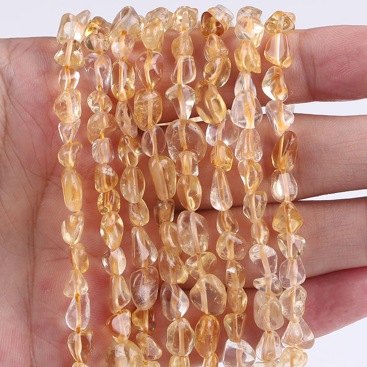 38cm 5-8mm Unregelmäßigen Natürlichen Citrines Kies Perlen Für DIY Halskette Armband Schmuckstücke Schmuck Machen