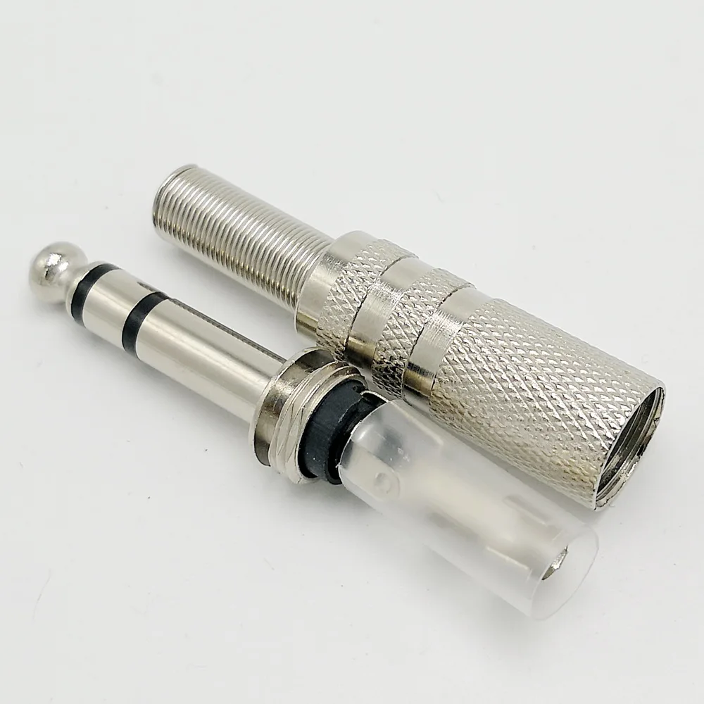 Conector de microfone estéreo, 3Pin, 6,5mm, 1/4, 6,35mm, 1pc