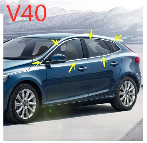 

Car accessories stainless steel window trim garnish pillar cover trim window trim decoration for VOLVO V40 2013-2020