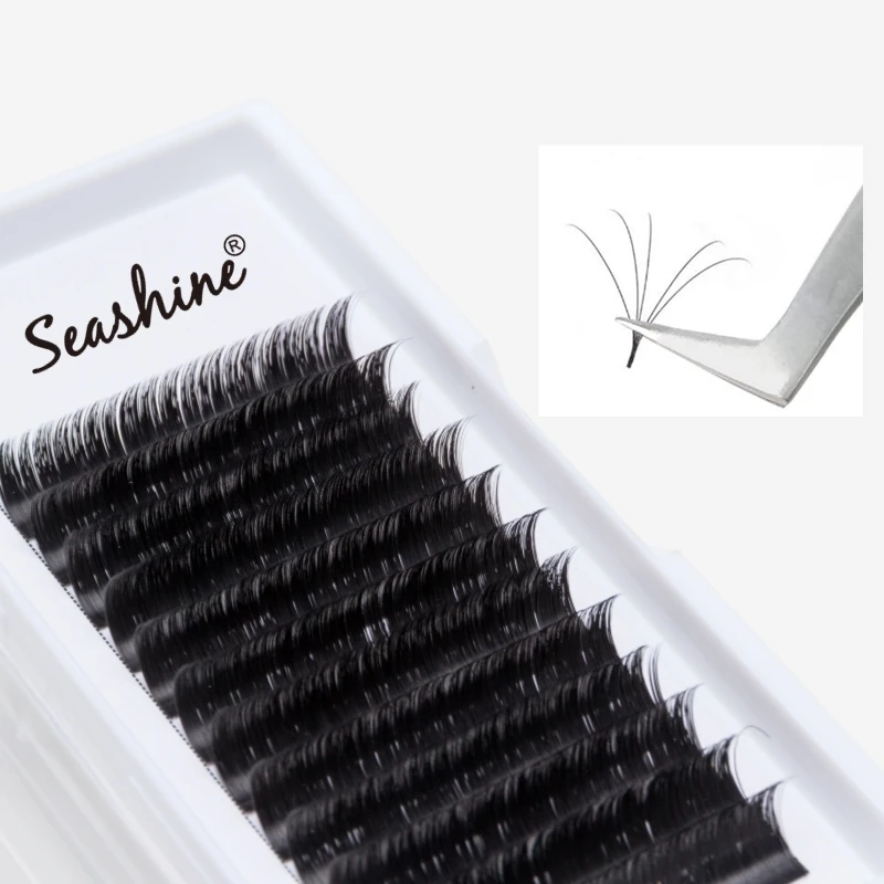 

Seashine Faux Mink Makeup Lashes Easy Fan Eyelash Extension DIY 2d/3d/4d/5d/6d/10d Blooming Eyelash for Professional Building