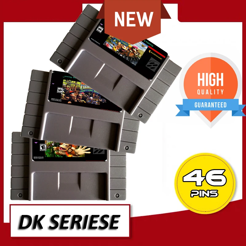 Save File DK Series DK 1 2 3  NTSC 16 Big Gray Game Card For USA Version Game Player