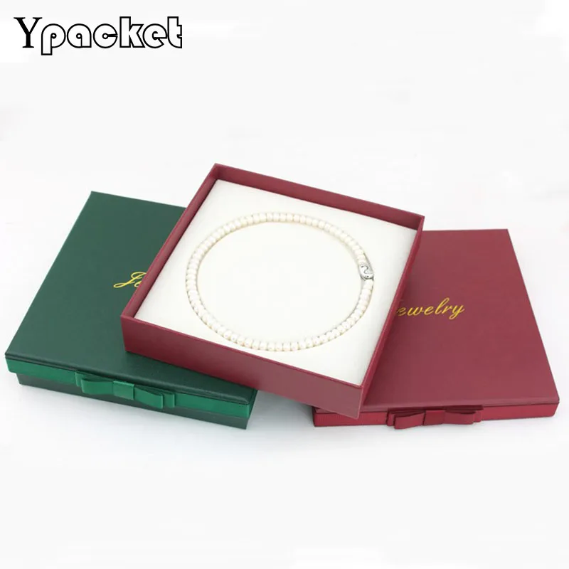 

Big Size 19x19x4cm Square Jewelry Organizer Box Rose Red Necklace Pendant Display Cases Drak Green Bracelet Storage Gift Boxes