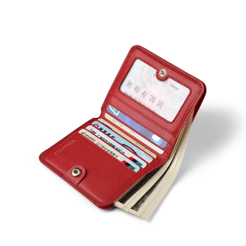 Wallet Women Luxury Leather Slim Small Purse Thin Wallet Bag Card Holder Business Leisure Casual Fashion Female Folded Wallet