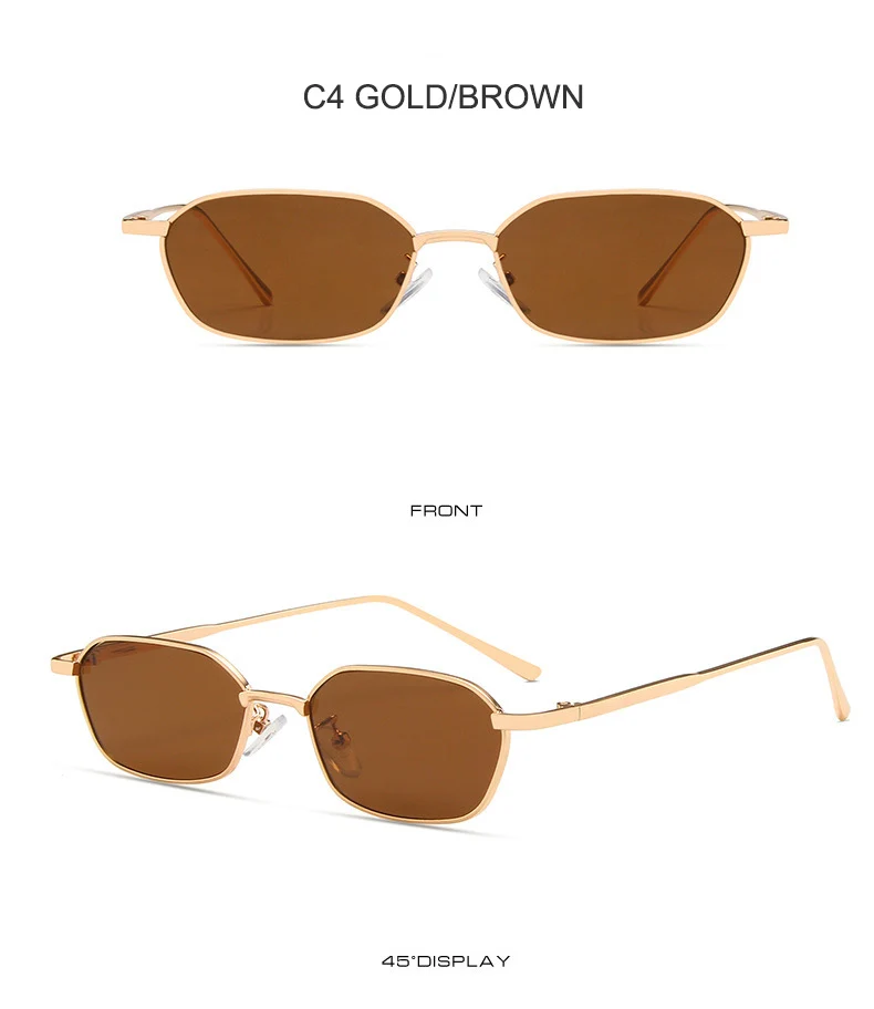 OEC CPO Kleine Quadratische Sonnenbrille Frauen Männer Marke Steampunk Metall Rahmen Sonnenbrille Männer Retro Brille UV400 Brillen O949 – Detail 10
