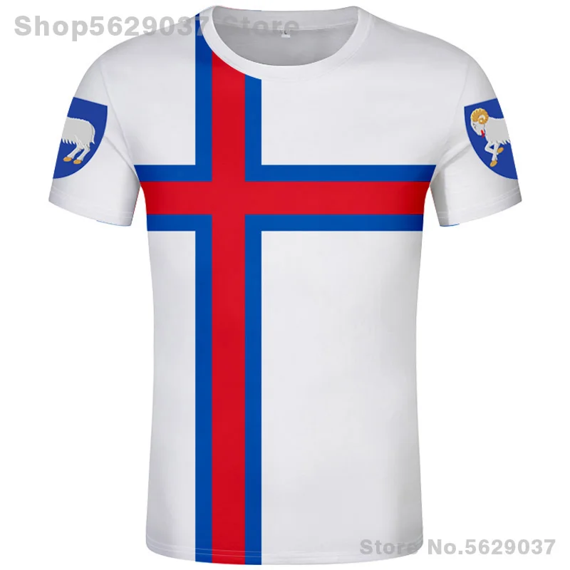 Faroe Islands Faro T Shirt Logo Free Custom Name Number Fro T-Shirt Nation Flag Danish Country Print Fr Text Word Photo Clothing