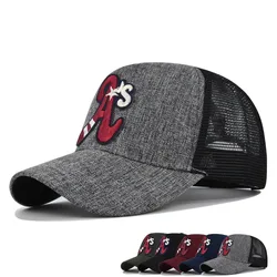 Summer fishing Baseball Cap Embroidery Mesh Cap Hats For Men Women Gorras Hombre hats Casual Hip Hop Dad CasquetteTrucker Caps