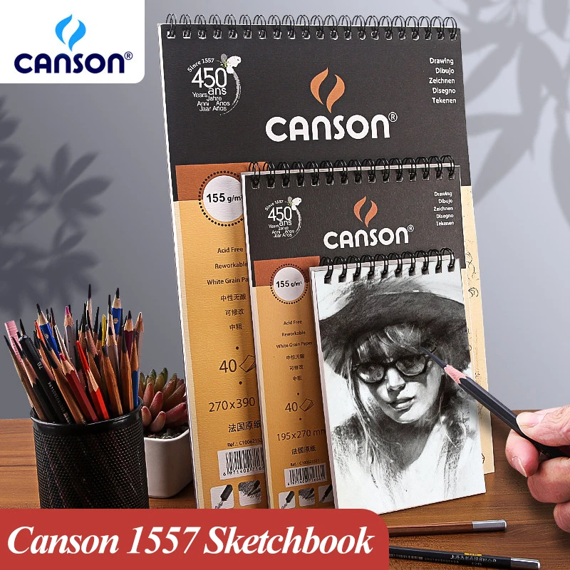 

Canson Sketchbook 8K/16K 40 Pages Student Art Painting Drawing Watercolor Book Graffiti Sketchbook School Stationery 1557