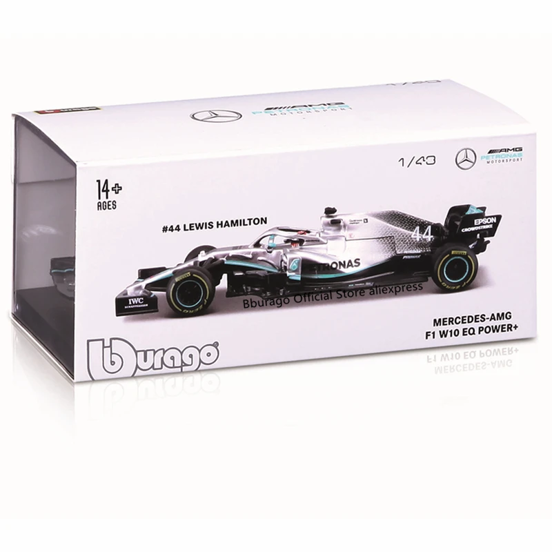 Bburago 1:43 Mercedes-AMG F1 W10 EQ Power+ 2019 NO44  Alloy Luxury Vehicle Diecast Cars Model Toy Collection Gift