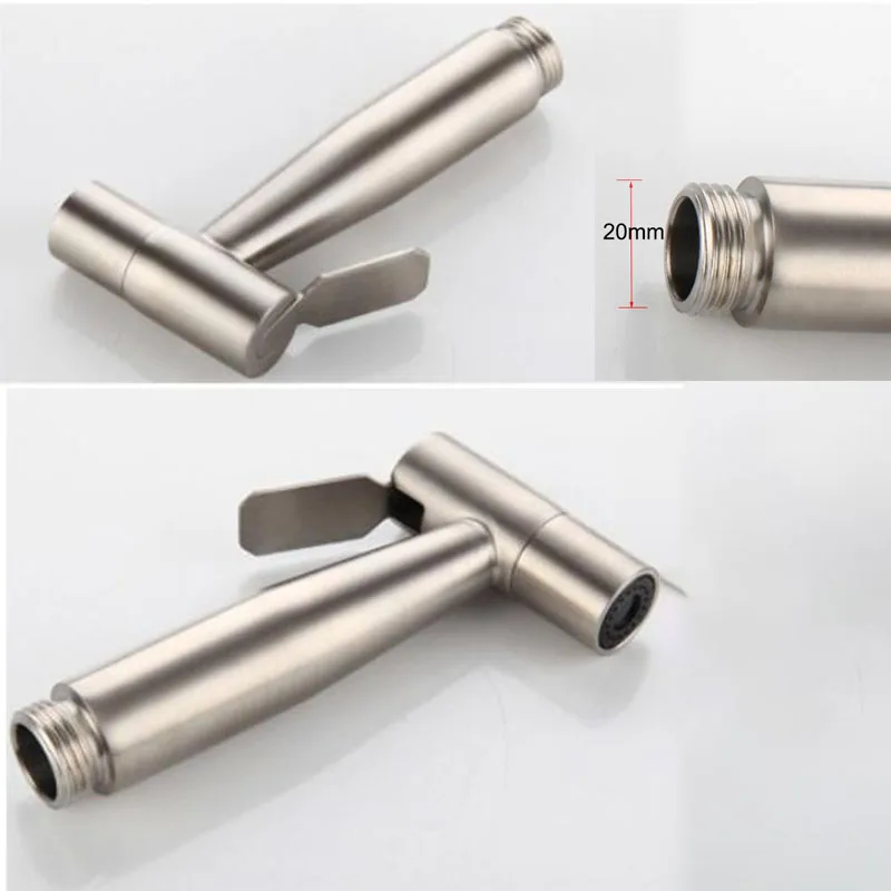 Toilet Sprayer Gun Stainless Steel Hand Bidet Faucet for Bathroom Hand Sprayer Shower Head Self Cleaning Bathroom Fixture