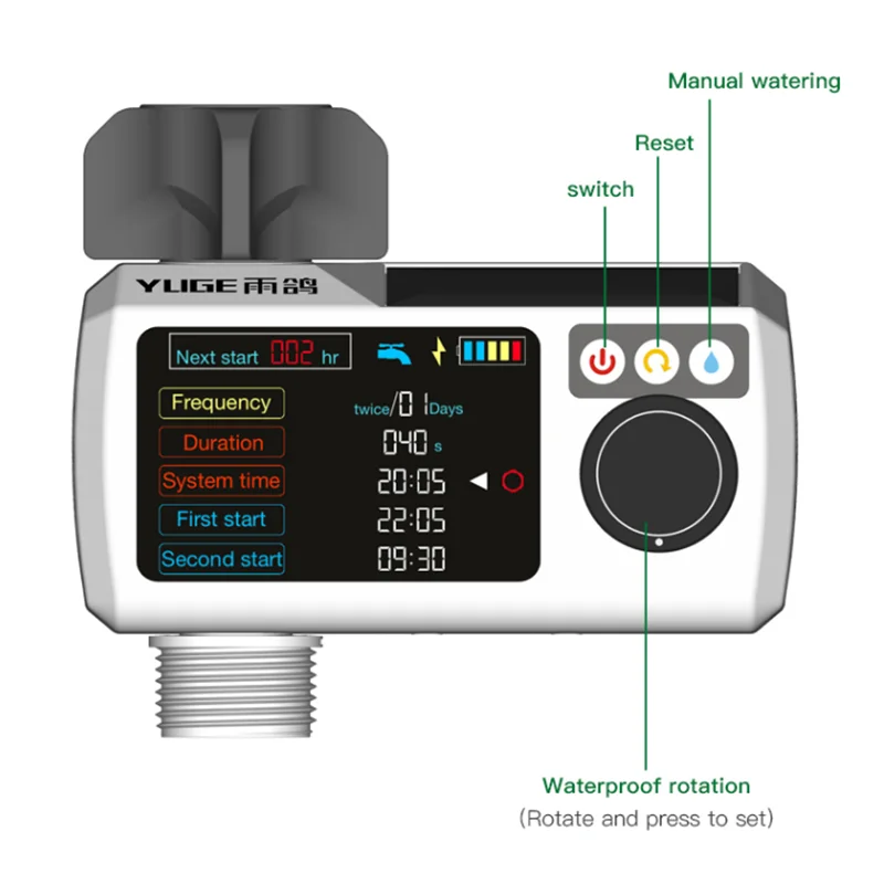 Solar Garden Watering Timer Automatic Electronic Watering Timer Digital Irrigation Controller System Water Timing Irrigation