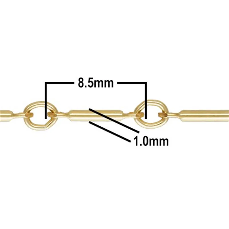 Imagem -06 - Real 14k Gold Filled Bar Cadeia Colar Minimalista Jóias Faça Você Mesmo mm