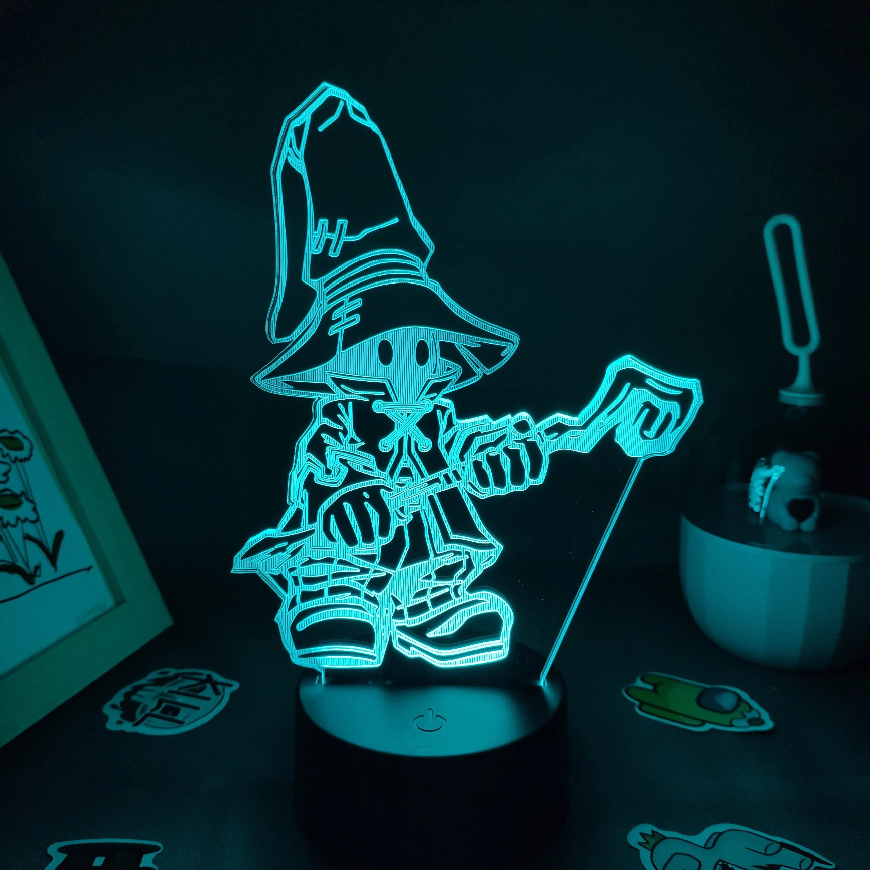 Final Fantasy Game Figure Vivi Ornitier Lava Lamp 3D Led RGB Battery Changing Night Lights Gaming Room Table Colorful Decoration