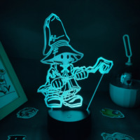 Final Fantasy Game Figure Vivi Ornitier Lava Lamp 3D Led RGB Battery Changing Night Lights Gaming Room Table Colorful Decoration