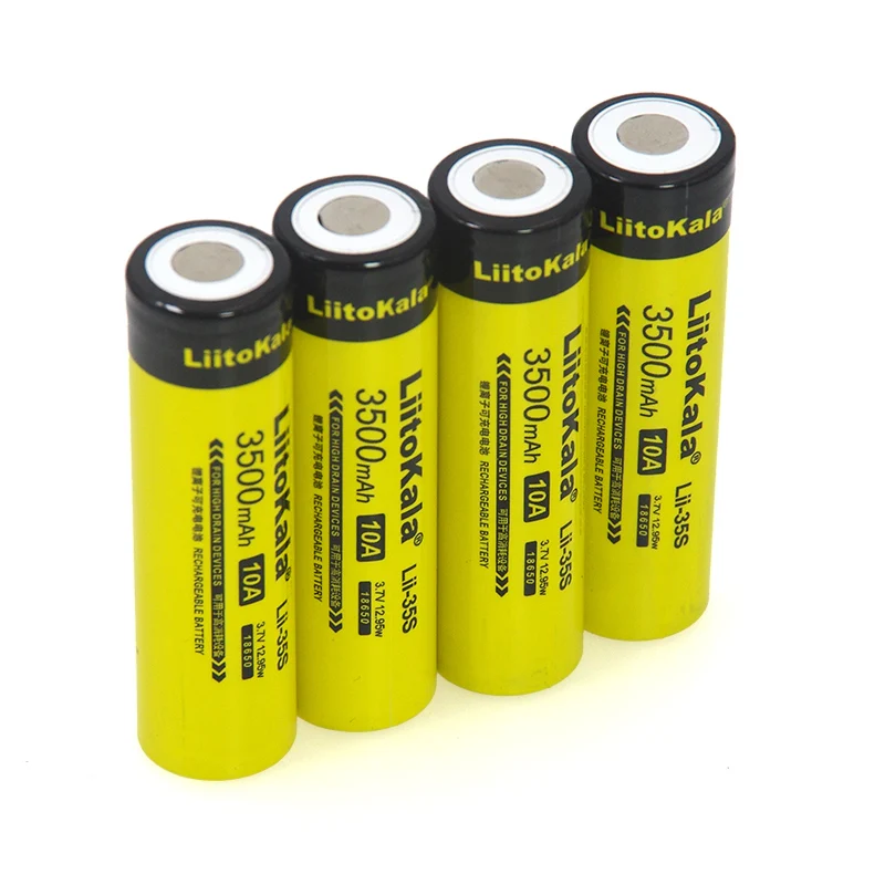 LiitoKala 18650 بطارية Lii-35S 3.7V ليثيوم أيون 3500mAh 10A التفريغ الطاقة بطارية لارتفاع هجرة الأجهزة