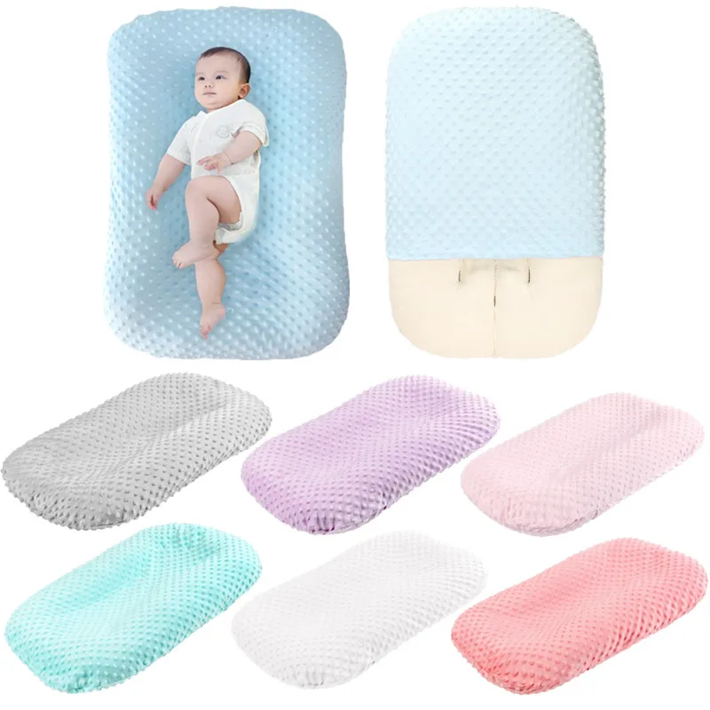 Ultra Soft Removable Baby Nest Bed Cover Solid Color Newborn Slipcover Lounger Cover Sleeping Pad Flat Sheet for Crib Sheet