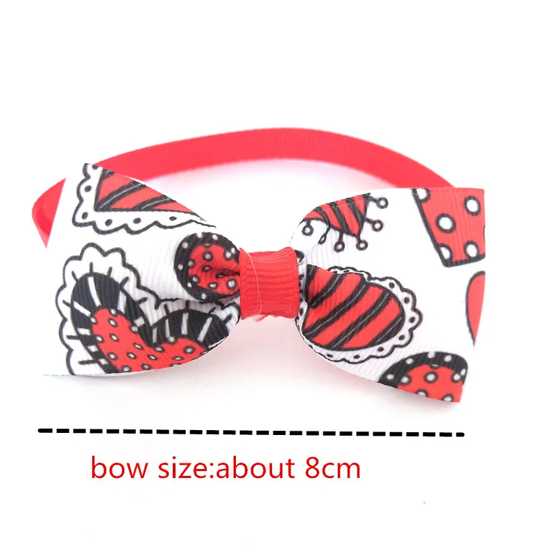 50/100pcs Valentine's Day Pet Supplies Cute Heart Love Style Pet Cat Dog Collar Bowties Neckties Pet  Holiday Grooming Products