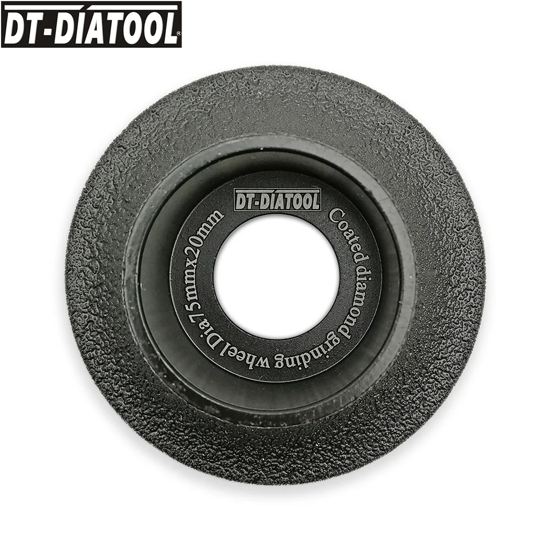 DT-DIATOOL 2 шт. диаметр 75 мм x 20 мм вакуумной пайки Demi-bullnose край профиль алмазный шлифовальный круг для мрамора гранита кварцевая зернистость #60