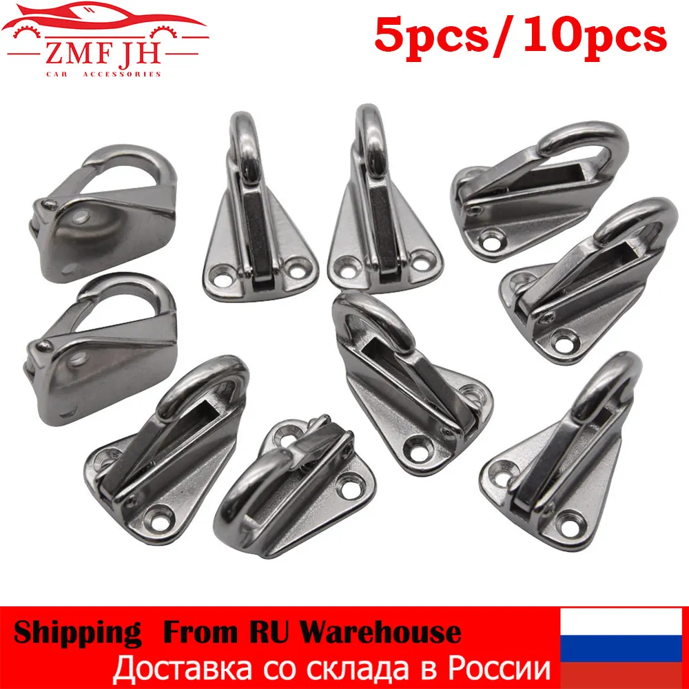 

5pc/10pcs Stainless Steel Fending Hooks Fender Spring Hook Snap Attach Rope Boat Sail Tug Ship Marine Hardware Boats Accessories