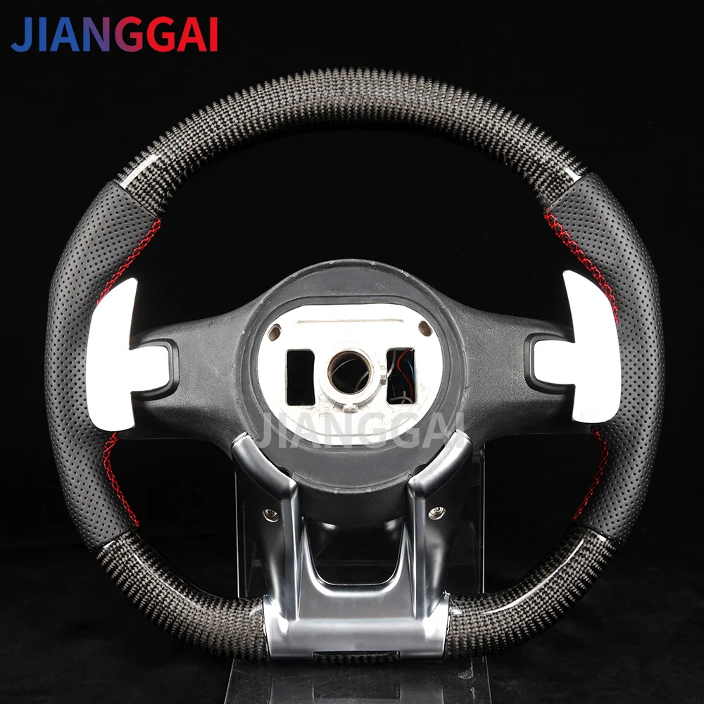 Car Carbon Fiber Led Steering Wheel Italy Alcantara Fit For Mercedes AMG C63 W212 W205 W204 W213 2012-2020 Model