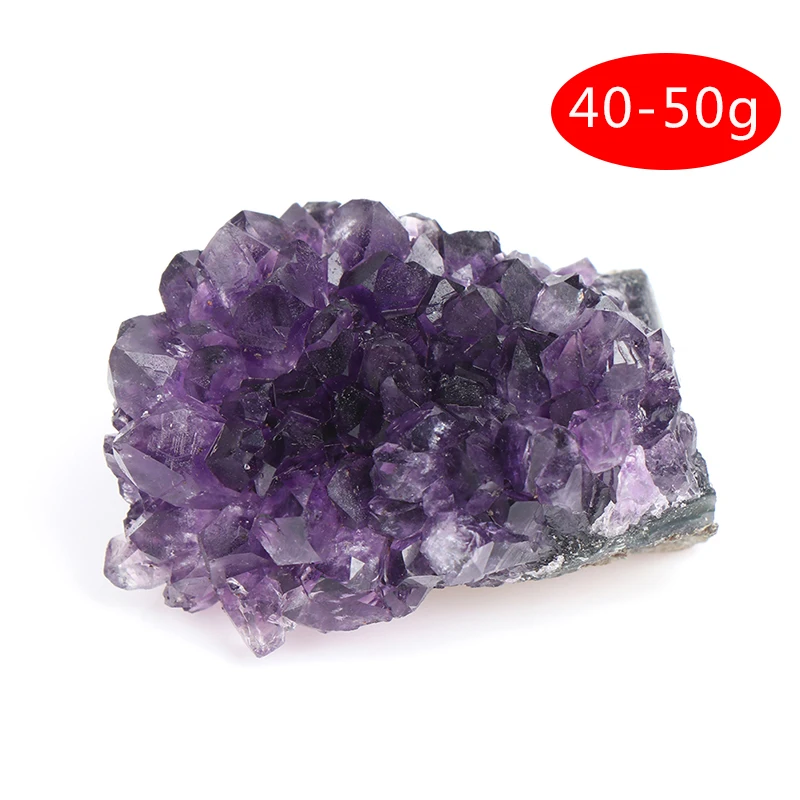 1pcs 10-50g Natural Amethyst Crystal Decoration Ornament Purple Pink Feng Shui Stone Quartz Drusy Geode Cluster Healing Stone