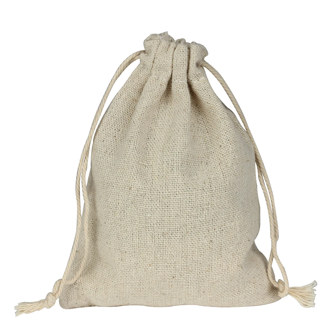 Beadtales 10pcs/lot 9x12/10x14/13x17cm Jewelry Packing Burlap Organizer Bag Drawstring Bags Pouches Linen Flax Fabric Packaging