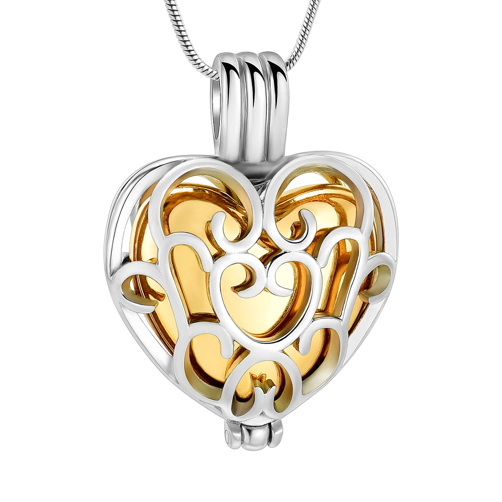 Inside Mini Heart Urn Jewelry Stainless Steel Cremation Locket Necklace For Ashes Of Loved Ones Keepsake Pendant Human Pet