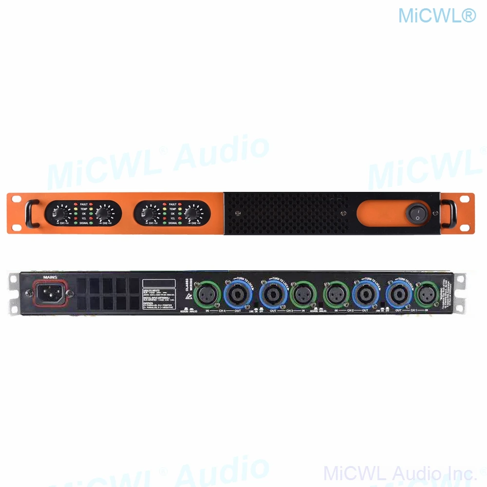 5200Wเครื่องขยายเสียงดิจิตอลเสียงเวทีลำโพงAMP Amplifier 2/4ช่อง2800วัตต์MiCWL Q6400