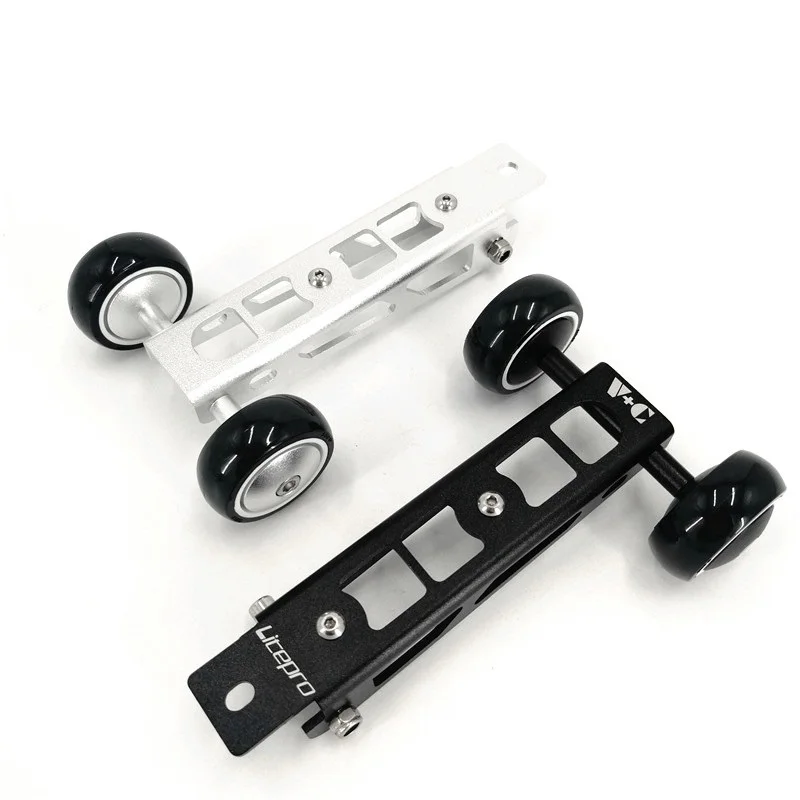 Rower składany Litepro Easywheel do serii Birdy 2-3 Easy Wheel stop aluminium czarny srebrny — zdjęcie 2